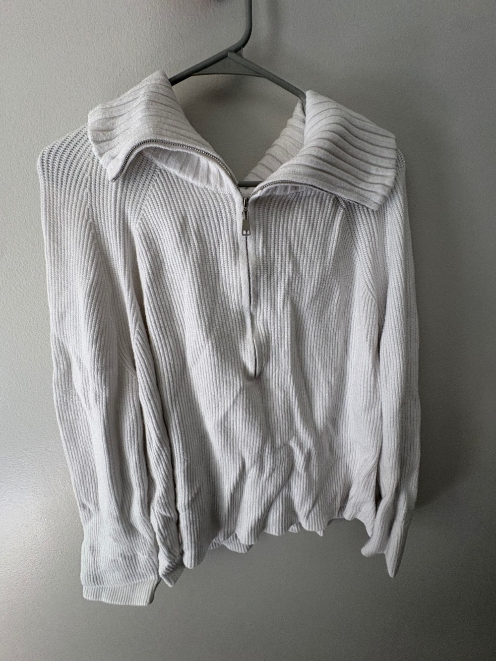 BTFBM White Zip Sweater Size Large